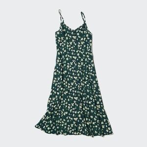 Uniqlo Printed Button Down Camisole Flare Dress Like New - XS